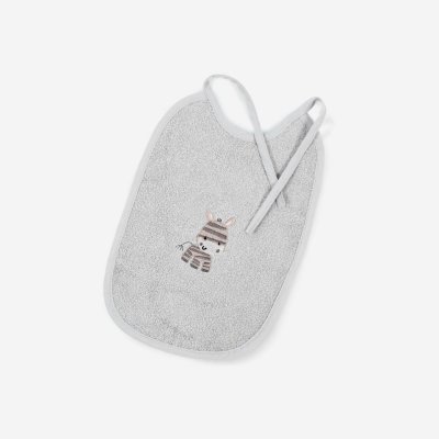 Goldea dětský froté bryndák lili šedý - zebra 25 x 30 cm – Sleviste.cz