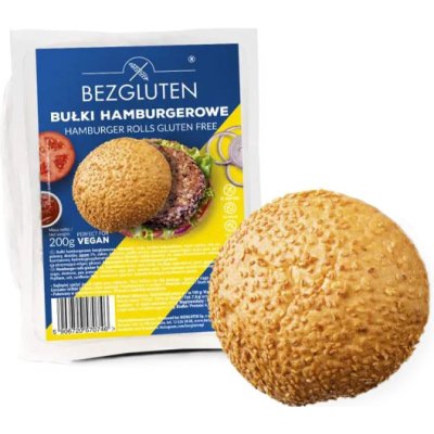 BEZGLUTEN Hamburgerové housky bez lepku a škrobu 200 g – Zboží Dáma