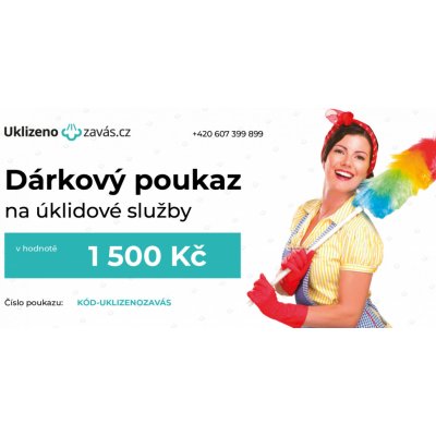 Uklizenoshop.cz Dárkový poukaz v hodnotě 1500 Kč