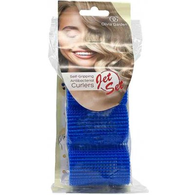 Olivia Garden Jet Set Antibacterial Curlers Blue 3 ks, 42 mm – Zbozi.Blesk.cz