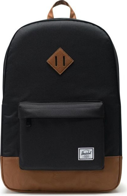 Herschel heritage black tan synthetic leather 21,5 l