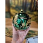 Vánoční koule TETRAO zelená lesklá jelen 12 cm – Hledejceny.cz