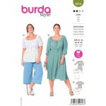 Střih Burda dámské šaty a halenku pro plnoštíhlé číslo 6016 – Zboží Mobilmania