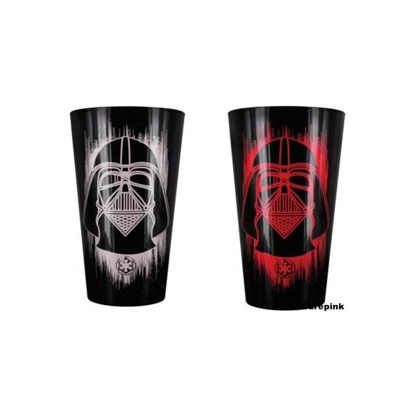 Sklenička CurePink Sklenice Star Wars/Hvězdné války: Darth Vader 450 ml barevný