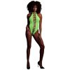 Dámské erotické body Ouch! Glow in the Dark High-Cut Body Neon Green