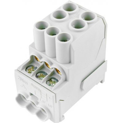 Eleman UVB 100 L G rozbočovací blok na DIN lištu šedá max 101A/1000V /1003164/ – Sleviste.cz