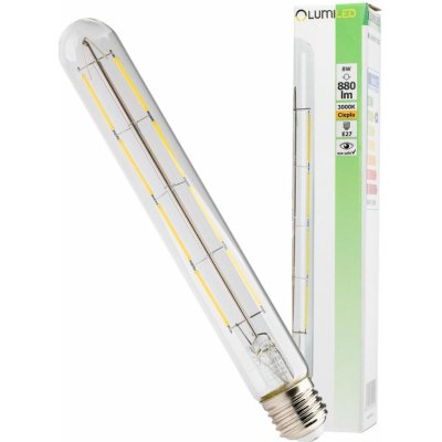 Lumiled LED žárovka LED E27 T30 8W = 65W 880lm 3000K Teplá bílá 360° Filament – Hledejceny.cz