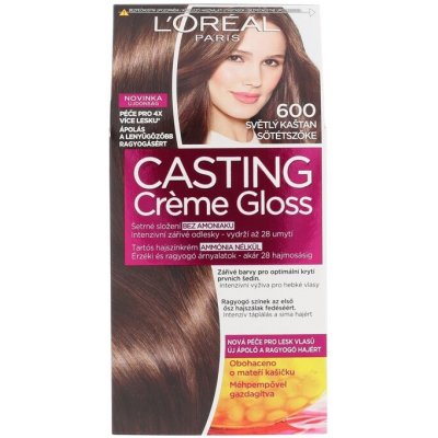 L'Oréal Paris Casting Creme Gloss barva na vlasy 600 světle hnědá 48 ml – Zboží Mobilmania