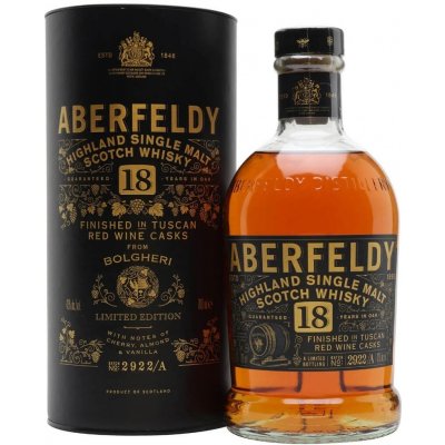 Aberfeldy 18y Bolgheri Tuscan Red Wine Casks Limited Edition 43% 0,7 l (tuba) – Hledejceny.cz