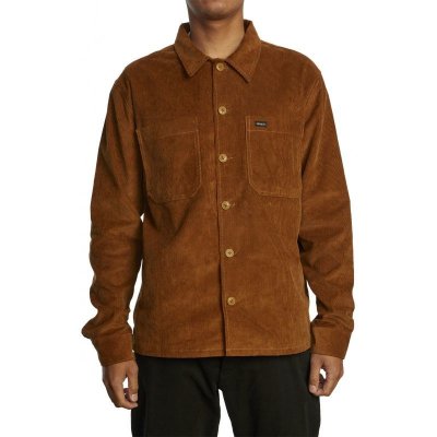 RVCA košile Americana Corduroy overshirt hnědá