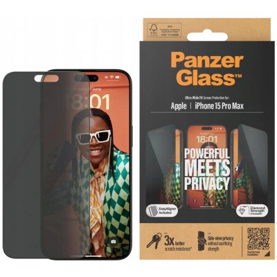 PanzerGlass Privacy Apple iPhone 15 Pro s instalačním rámečkem P2810 – Sleviste.cz