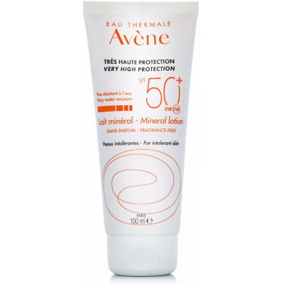 Avène Sun Mineral Lotion ochranné mléko bez chemických filtrů a parfemace SPF50+ 100 ml – Zboží Dáma