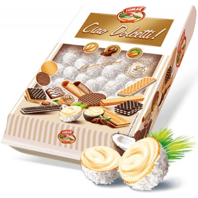 Lumar plněné kokosové kuličky obaľované 400 g – Zboží Dáma