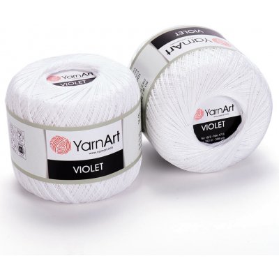 YarnArt Violet 1000 - sněhově bílá – Zbozi.Blesk.cz