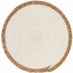 Gift Decor Prostírání Bílý/Kaštanová Přírodní Bílý 35x1x35cm – Zboží Dáma