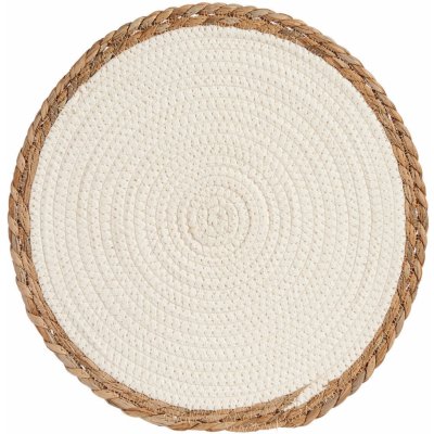 Gift Decor Prostírání Bílý/Kaštanová Přírodní Bílý 35x1x35cm – Zboží Dáma