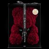 Květina Medvídárek BIG Classic medvídek z růží 40cm dárkově balený - tmavě červený