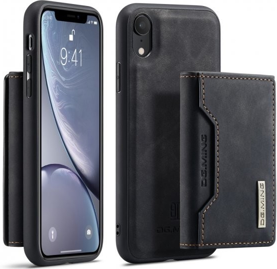 Pouzdro DG.MING 2v1 s odnímatelnou magnetickou peněženkou iPhone XR - černé