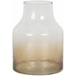 Hnědo bílá skleněná váza - Ø 14*20 cm - Clayre & Eef – Hledejceny.cz