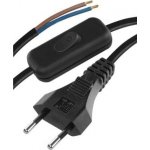 Emos Flexošňůra 2x0,75mm 3m černá s vypínačem S09273 – Zboží Živě