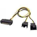 InLine Napájecí kabel pro 4 ventilátory SATA -> 2x 4pin 12V, 0,3m (29683F) - 11.42.0020 – Zboží Mobilmania