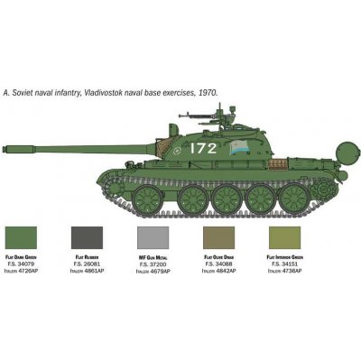 Italeri Plastikový model tanku 7081 T-55 A 1:72 – Zbozi.Blesk.cz