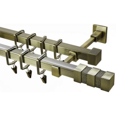 HEBR Garnýž Verona starozlatá dvojitá 200 cm – Sleviste.cz