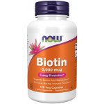 Now Foods Biotin 5000 μg 120 rostlinných kapslí – Hledejceny.cz
