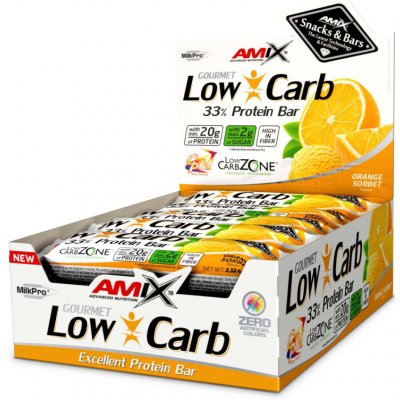 Amix Low-Carb 33% Protein Bar Pomeranč, 15x60g