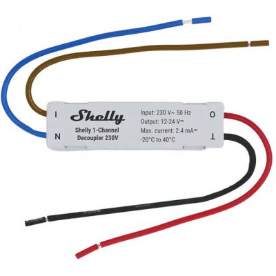 Shelly 1-Channel Decoupler 230V modul pro propojení AC vypínačů s DC zařízeními SHELLY-1-CH-DCPLR-230V – Sleviste.cz