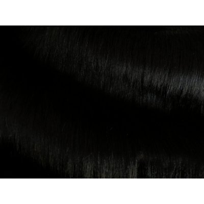 Umělá kožešina, metráž, oděvní, černá, vlas 50 mm, š. 145 cm metráž – Zboží Mobilmania
