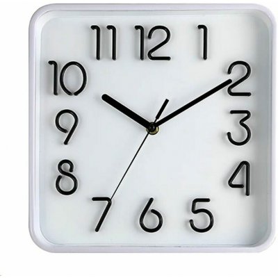 M.A.T. Group hodiny nástěnné 25,3x25,3cm,3D ciferník,PH,sklo,kov BÍ – Hledejceny.cz