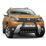 STEELER, Ochranný přední rám se zuby nerez, Dacia Duster, 2018- , s EC homologací, Black