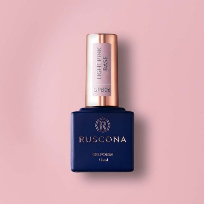 Ruscona Podkladový gel lak LIGHT PINK BASE GPB06 11 ml – Sleviste.cz