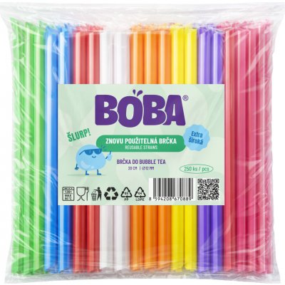 Boba Bubble Tea Jumbo brčka 250 ks – Zbozi.Blesk.cz