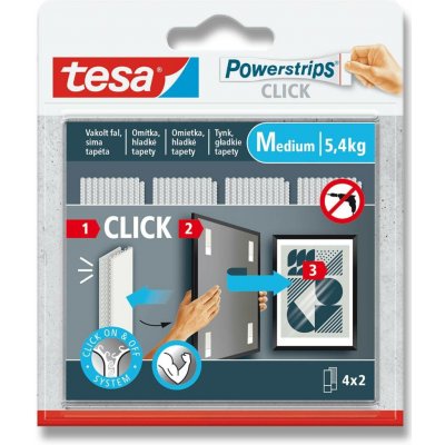 Tesa Powerstrips Click Medium proužky 4 x 2 ks 77721-00003-00 – Sleviste.cz