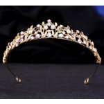 B-Top pozlacená korunka do vlasů s AB krystaly – Zboží Dáma