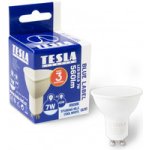 Tesla LED žárovka GU10, 7W, 230V, 560lm, 25 000h, 6500K studená bílá, 110st – Zboží Živě