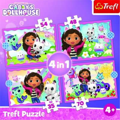 TREFL Puzzle Rainbow High: Módní panenky 4v1 (35,48,54,70 dílků)