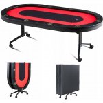 VEVOR Pokerový Stůl 229x122x80cm Skládací Nerezový Domácí pro 10 Hráčů – Zboží Dáma