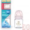 Láhev a nápitka Canpol Babies startovací sada láhev 120ml + dudlík mini Girl Mix Pink