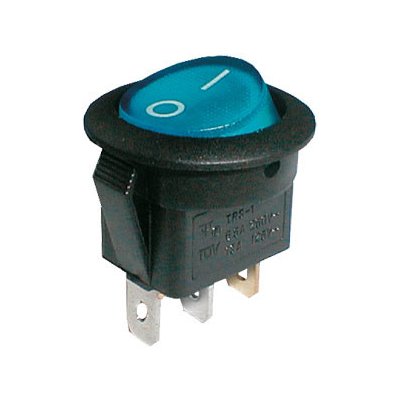 Tipa kul. pros. 2pol./3pin ON-OFF 250V/6A modrý – Hledejceny.cz