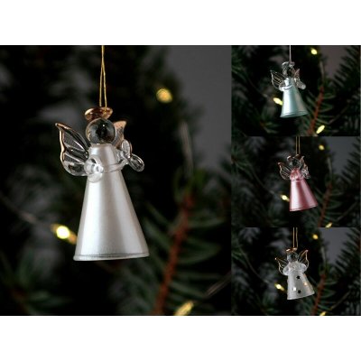 DT GLASS Vánoční ozdoba Andílek na zavěšení - nová edice 1 ks – Zboží Dáma
