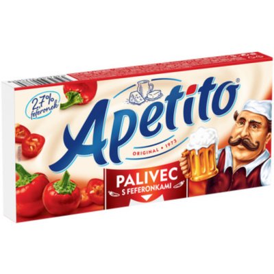 Apetito Palivec pikantní tavený sýr s feferonkami 3ks 140 g – Zboží Dáma