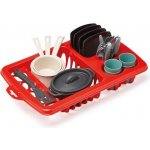 Écoiffier Cheef Cook odkapávač s nádobím střední 23ks červená – Zboží Dáma