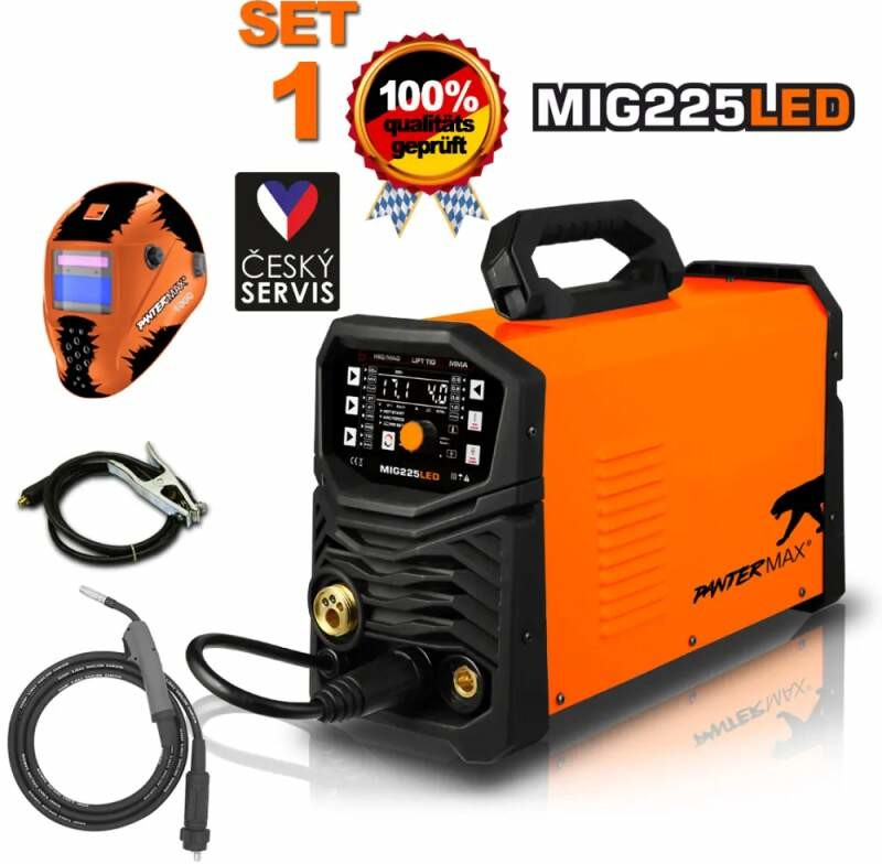 Pantermax MIG225LED MIG/TIG/MMA SET 1