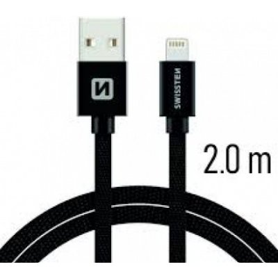 Swissten 71523301 datový USB - (LIGHTNING), 2m, černý – Zboží Mobilmania