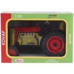 Kovap Traktor Zetor červený na klíček kov 14cm v krabičce 1:25 – Zboží Dáma