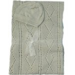 Baby Nellys Háčkovaná sada dečka s čepičkou šedá – Sleviste.cz