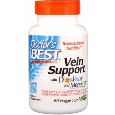 Doctor's Best Vein Support hesperidin + diosmin DiosVein a MenaQ7 60 rostlinných kapslí